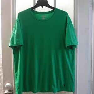 Polo Ralph Lauren Navy Blue Pony Logo on Green Crewneck Short Sleeve Shirt